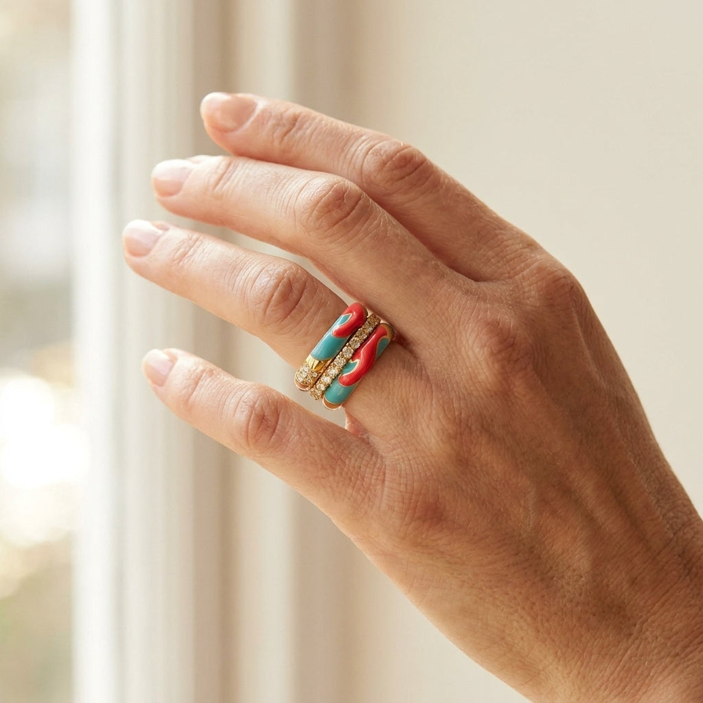 Pretty Little Things Rings Set worn