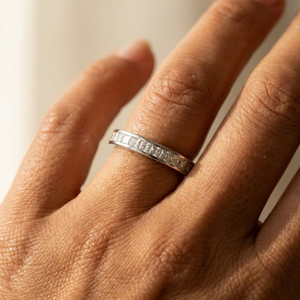 925 Eternity Band worn