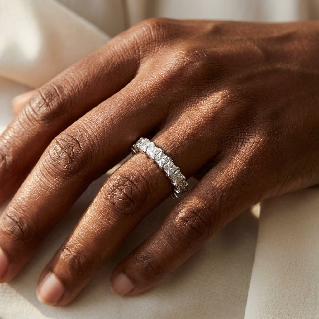 Glamour Pave Eternity Band worn