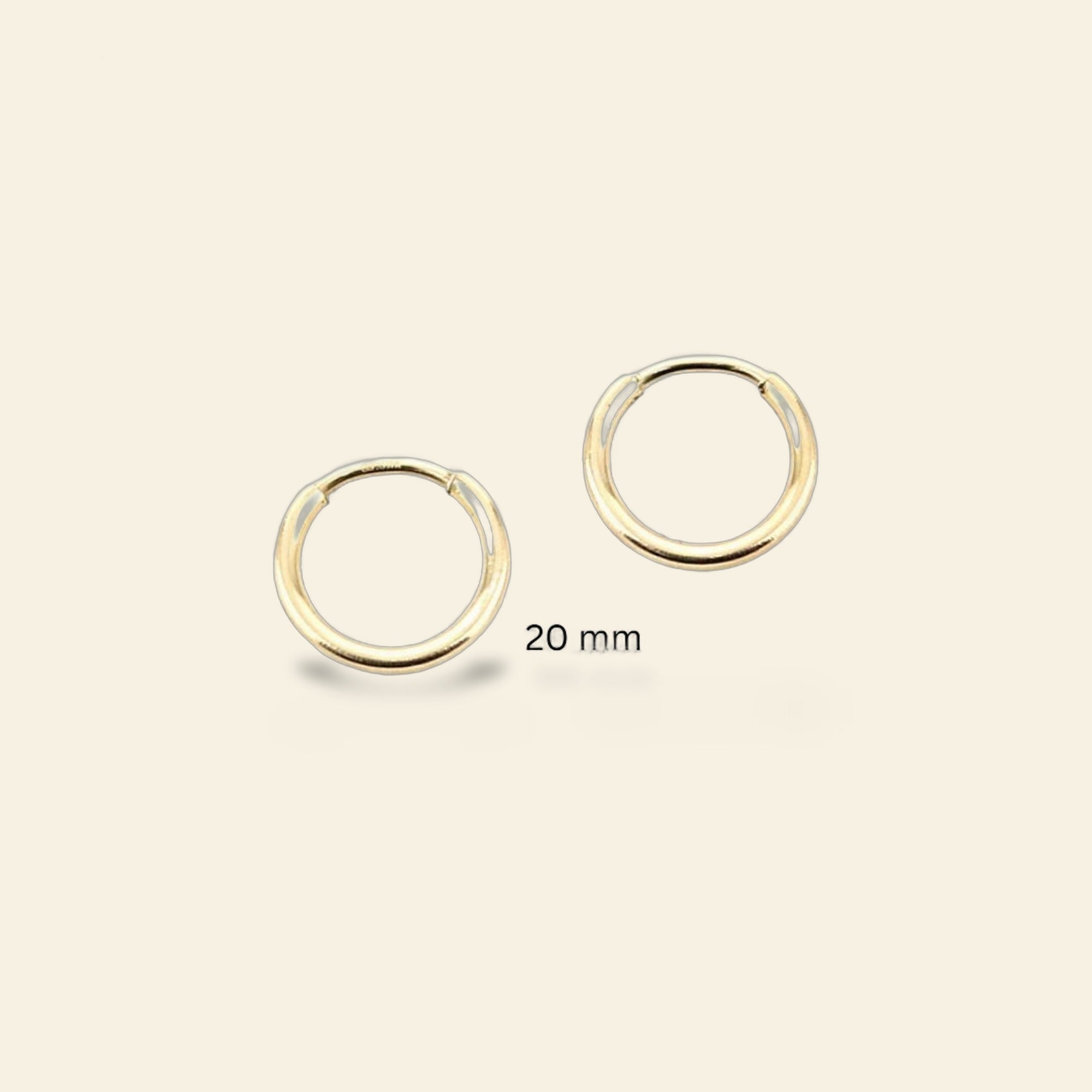 14K Gold Filled 20mm Polished Hoop Earrings