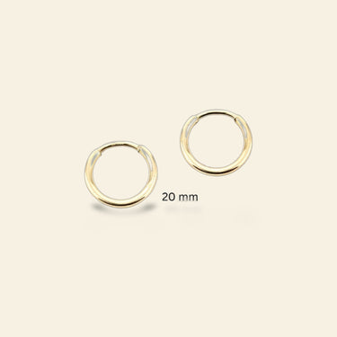 14K Gold Filled 20mm Polished Hoop Earrings