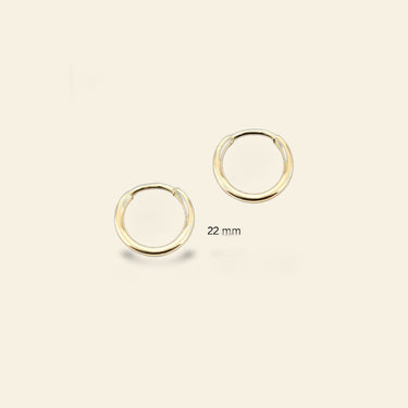 14K Gold Filled 22mm Dainty Hoop Earrings for Women