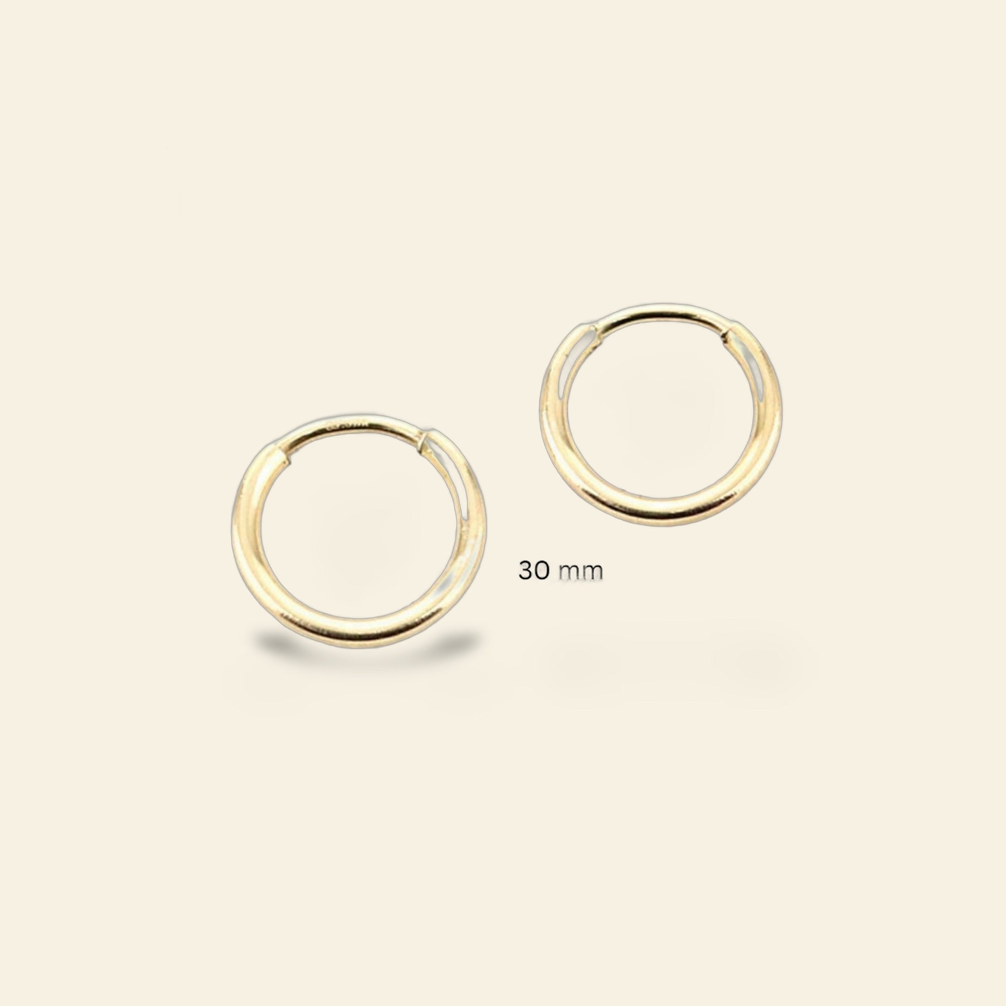 14K Gold Filled 30mm Chunky Hoop Earrings for Women