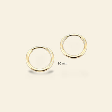 14K Gold Filled 30mm Chunky Hoop Earrings for Women