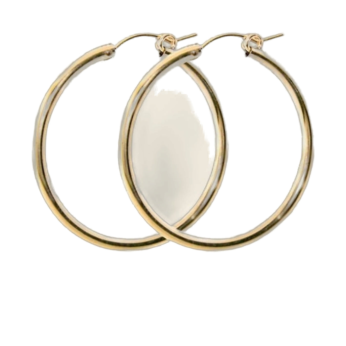 14K Gold Filled 20mm Round Hoop Earrings for Women