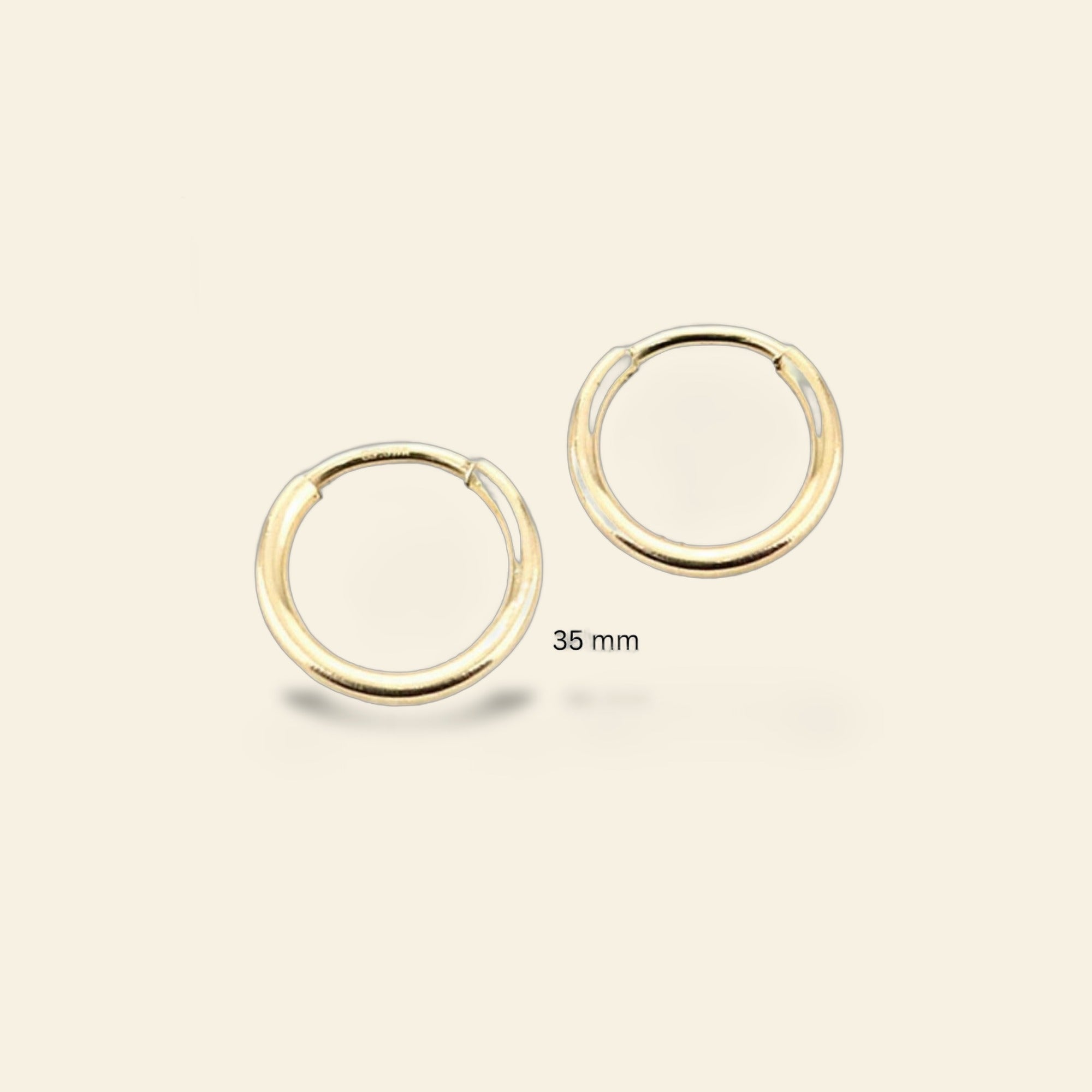 14K Gold Filled 35mm Bold Statement Hoop Earrings