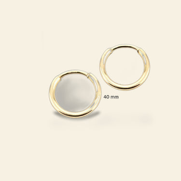 14K Gold Filled 40mm XL Hoop Earrings for Women