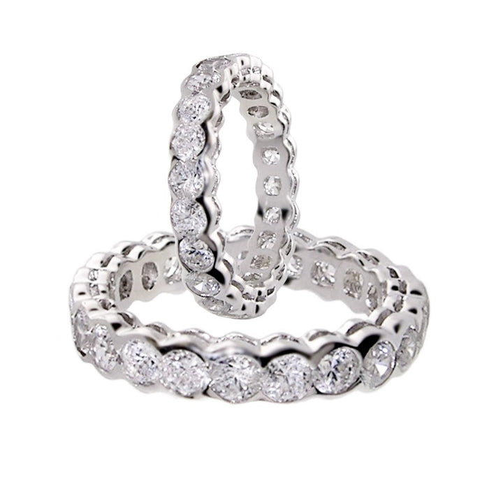 Pave Sterling Silver Eternity Ring
