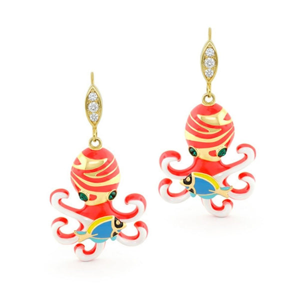 Eau Octopus Earrings