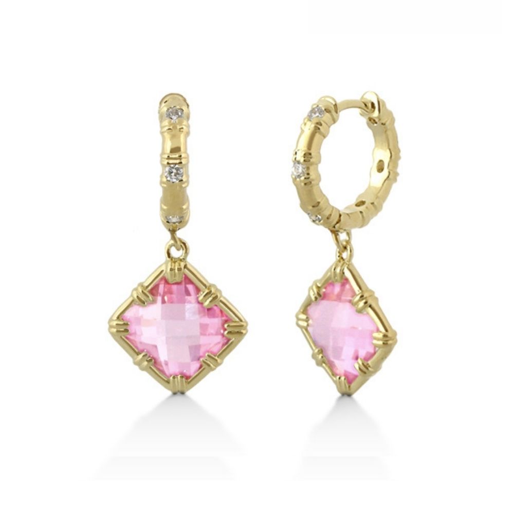 Prince Charming Earrings — Rose Cushion Drop
