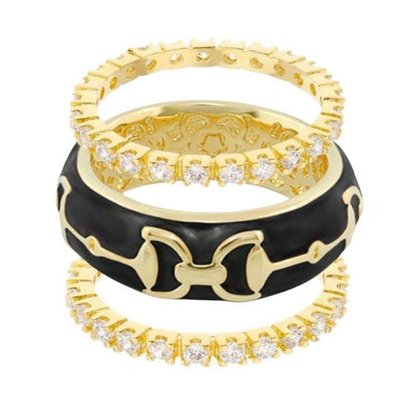Equestrian Stirrup Ring Set