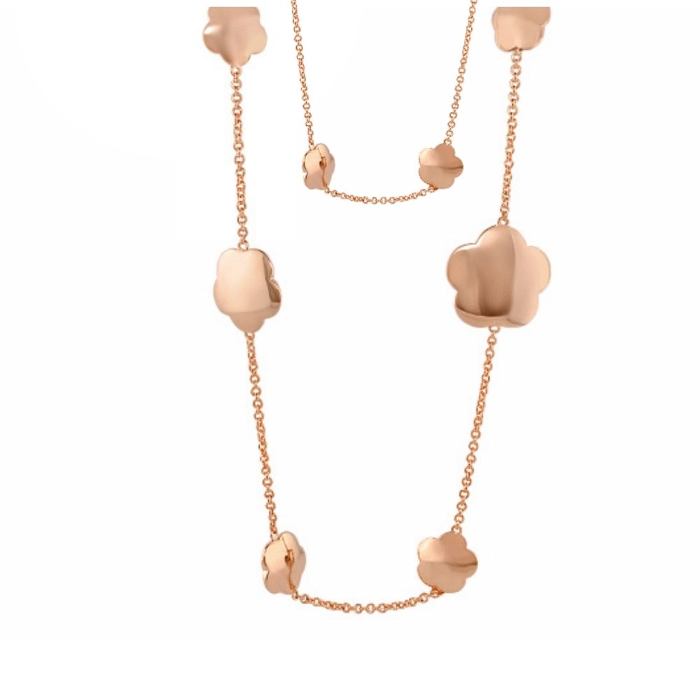 Shiny Daisy Necklace 42 Inch Brass Base