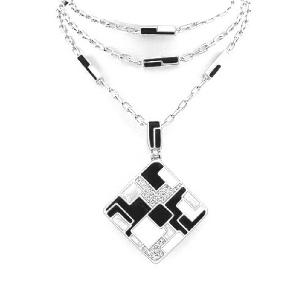 Retro Plaid Necklace
