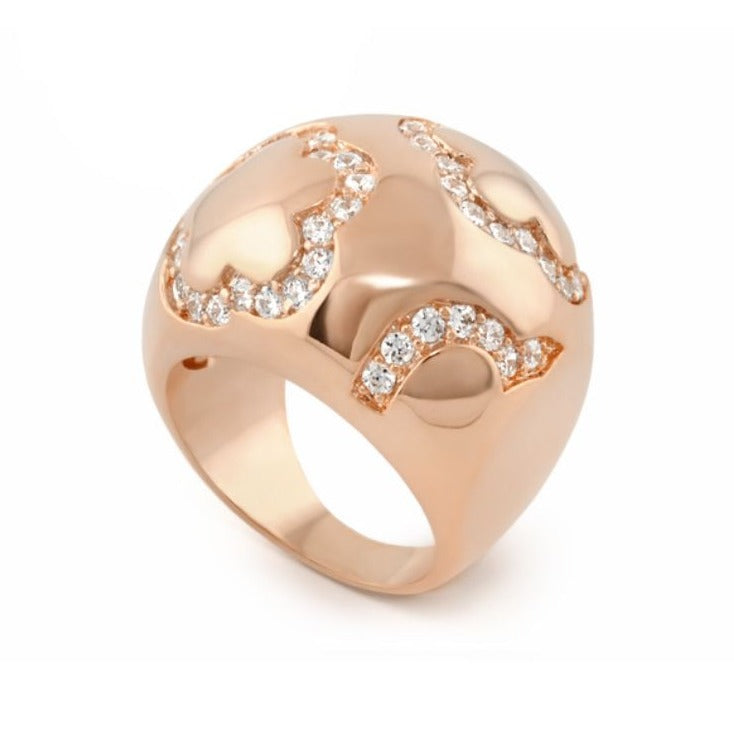 Shiny Daisy Bangle — Pavé Dome Ring