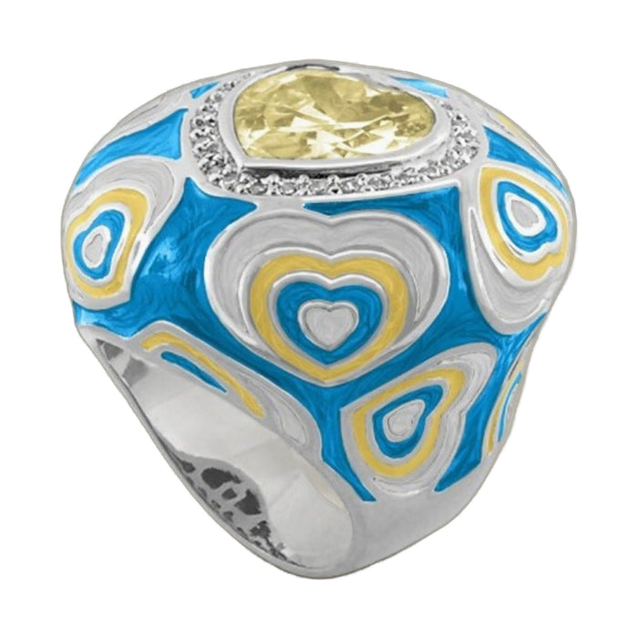 Retro Hearts Ring