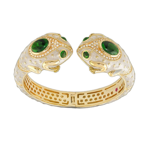 Animal Paradise Bangle — Double Frog Cuff