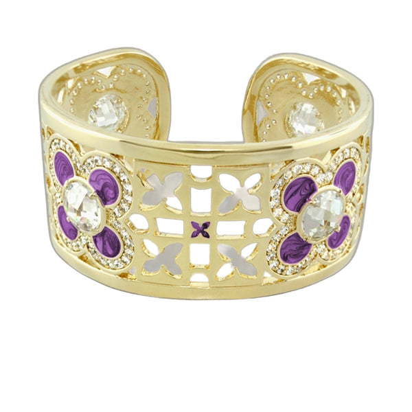 Floral Knight Cuff Bangle