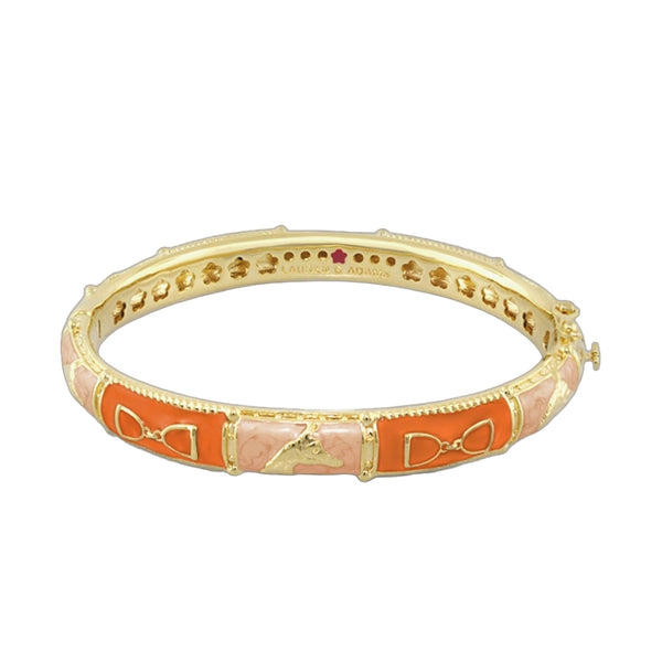 Equestrian Bangle — Coral Stirrup