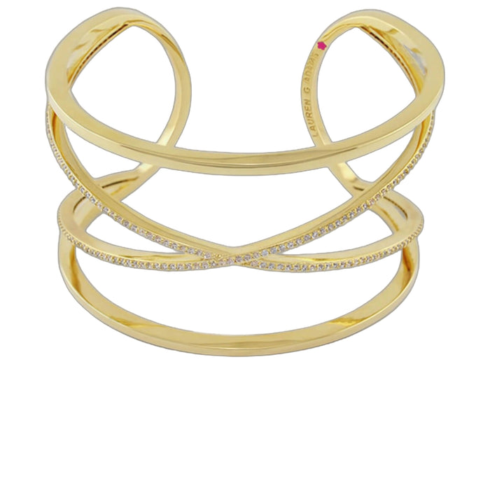 Axis 18k Gold-Plated Geometric Bangle