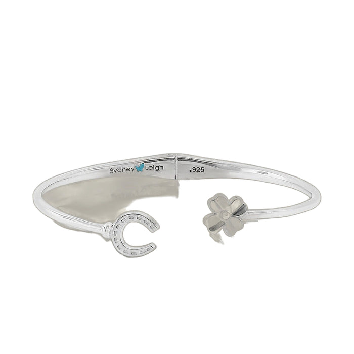 Sydney Leigh Horseshoe and Clover Bangle