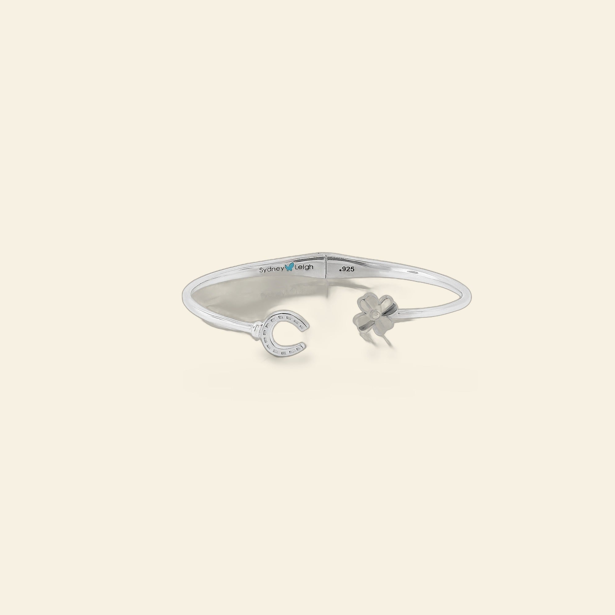 Sydney Leigh Horseshoe and Clover Bangle