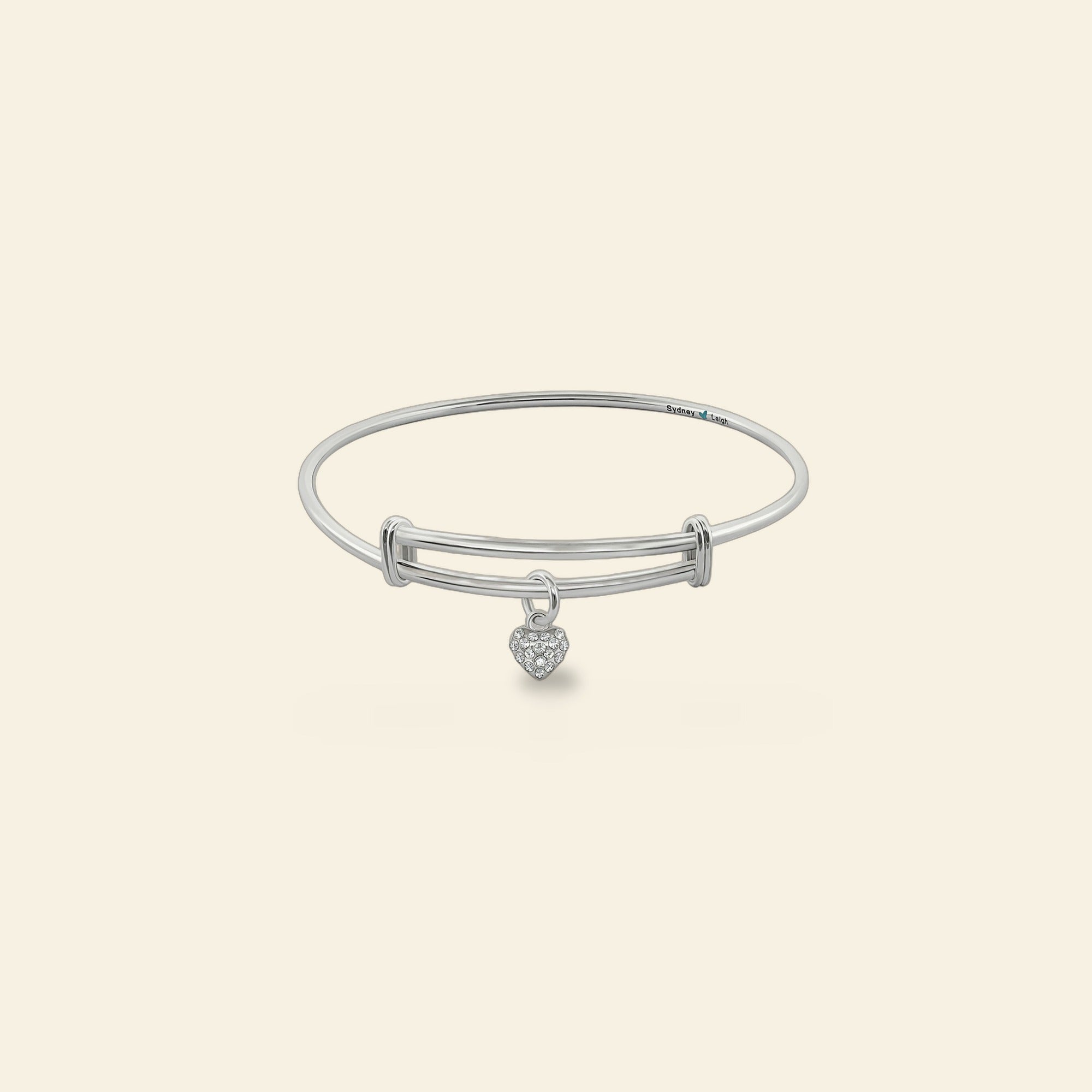 Sydney Leigh Pave Heart Bangle