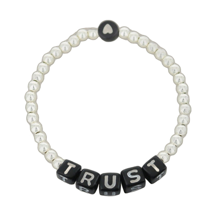 Lorelai Trust Silver 4mm Beads Bracelet