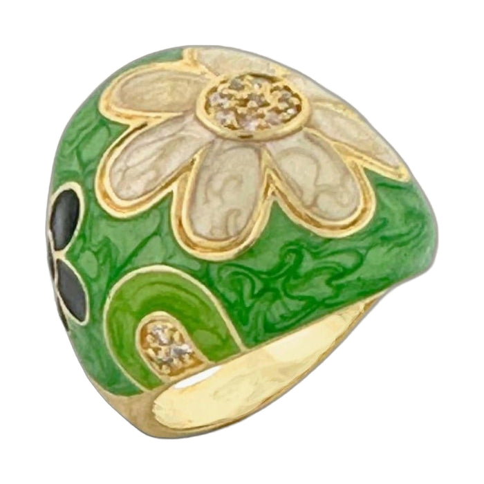 Butterfly World Green Cocktail Ring