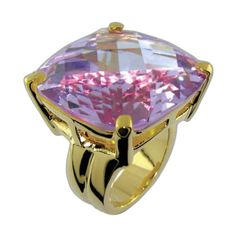 Chunky Town Ring — Faceted Cushion