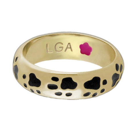 Animal Paradise Ring — Paw Print Band