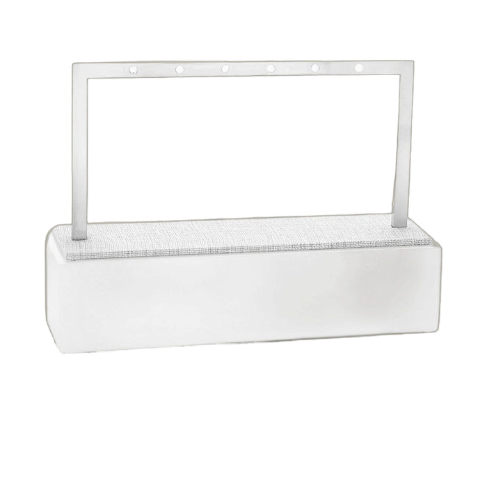 3 Tier Earring Display Rack Stainless Steel Gray Linen set of 2