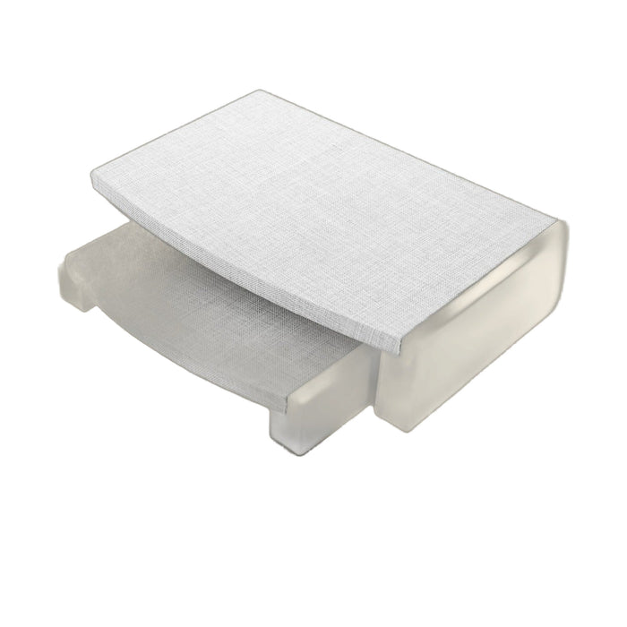 Dual Jewelry Display In Gray Linen and Glossy White Finish - Set