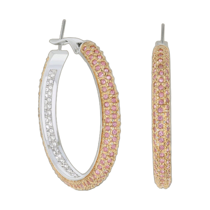 Pave Hoop Earrings
