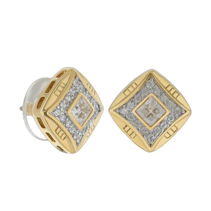 Pave Cz Design Earring