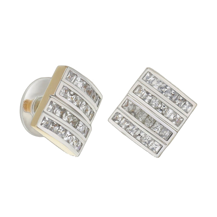 Pave Cz Design Earring