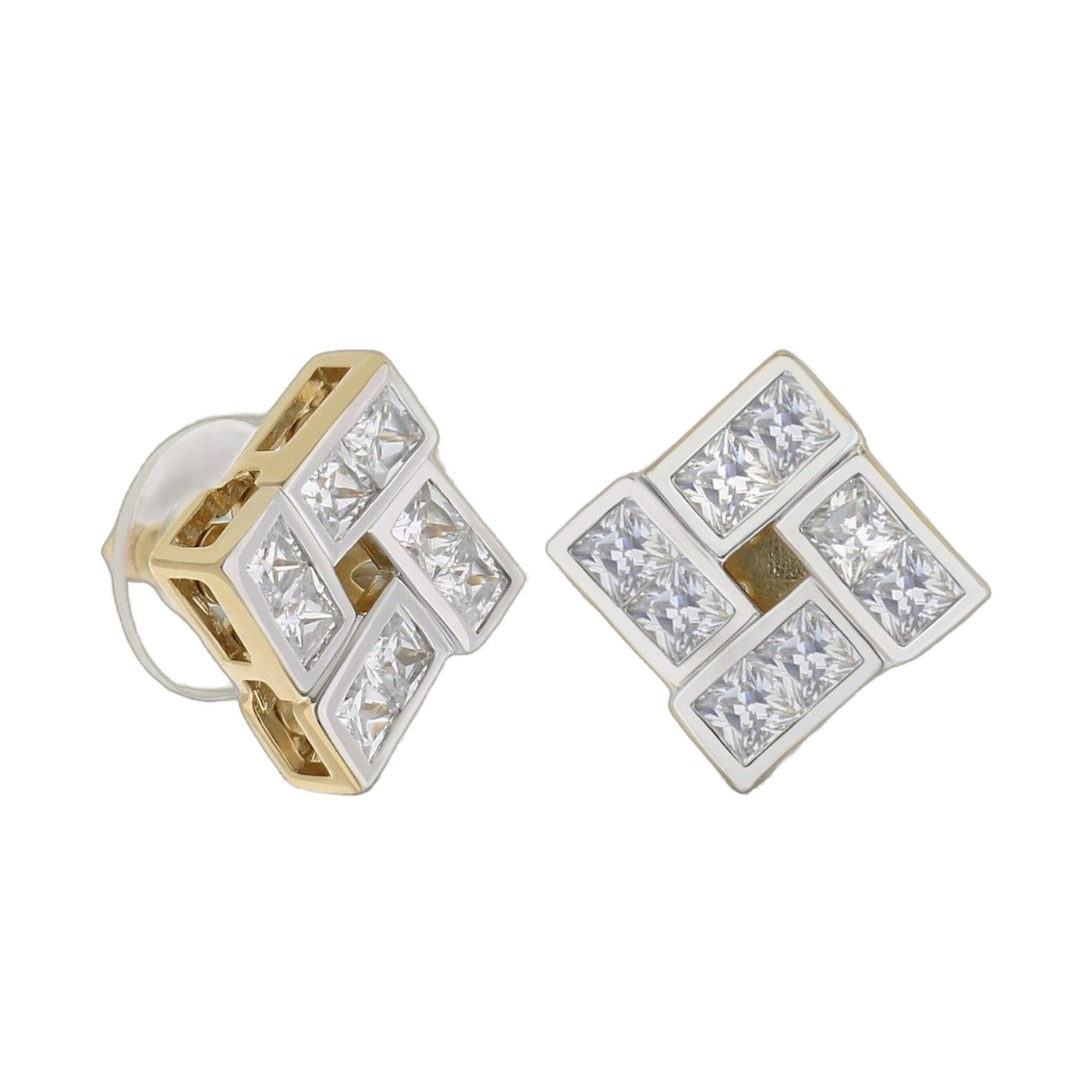 Pave Cz Design Earring