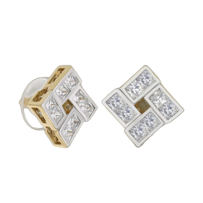 Pave Cz Design Earring