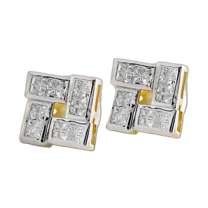 Pave Cz Design Earrings
