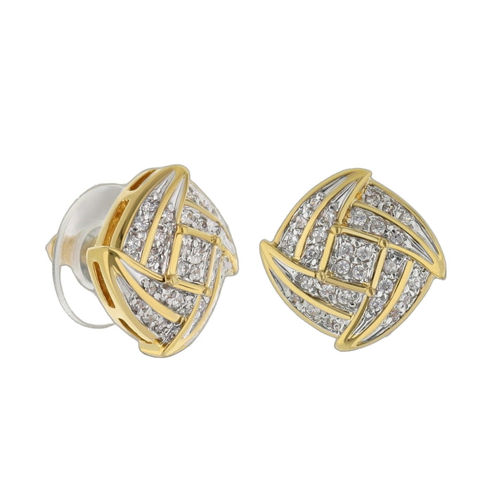 Pave Cz Design Earring