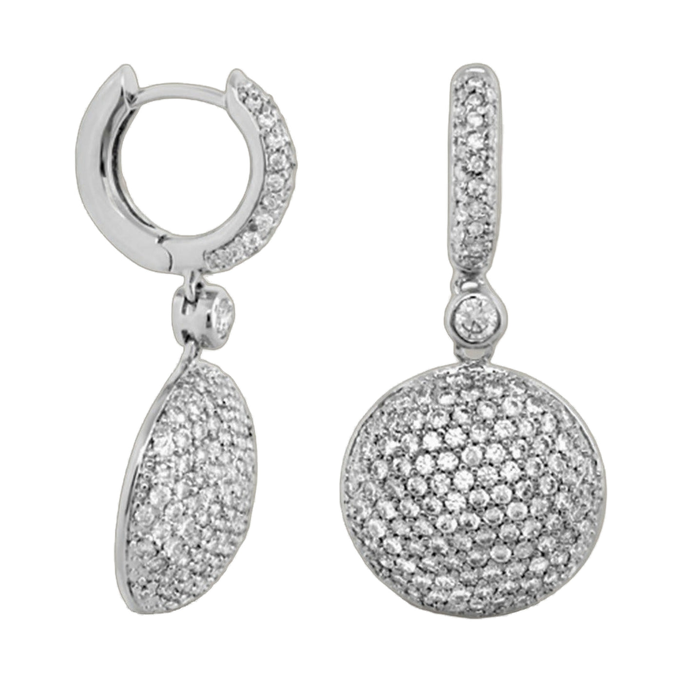 Glamour Pave Medallion Earrings