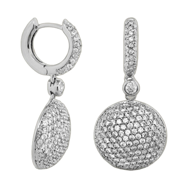 Glamour Pave Medallion Earrings