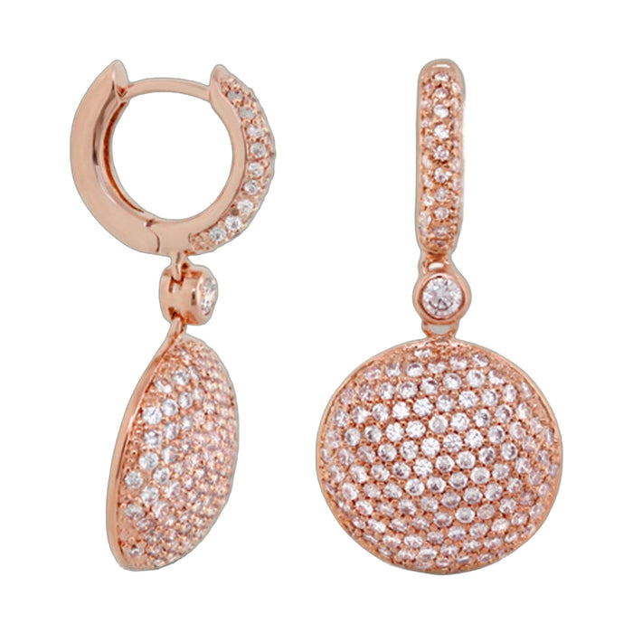 Glamour Pave Medallion Earrings