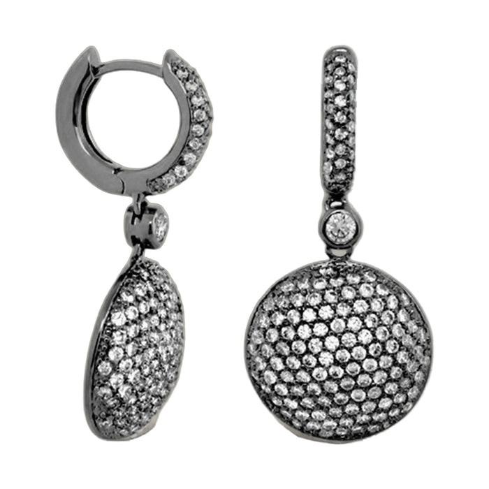 Glamour Pave Medallion Earrings