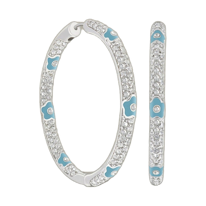 Pave Hoop Earrings