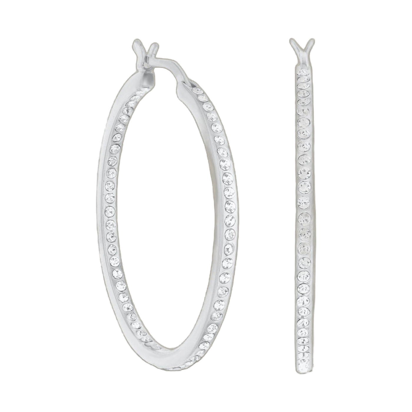 Pave Hoop Earrings
