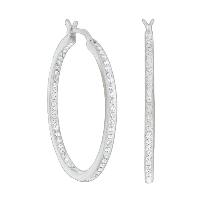 Pave Hoop Earrings