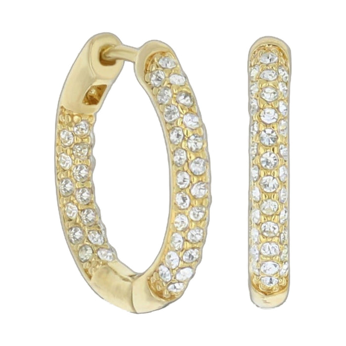 Pave Hoop Earrings