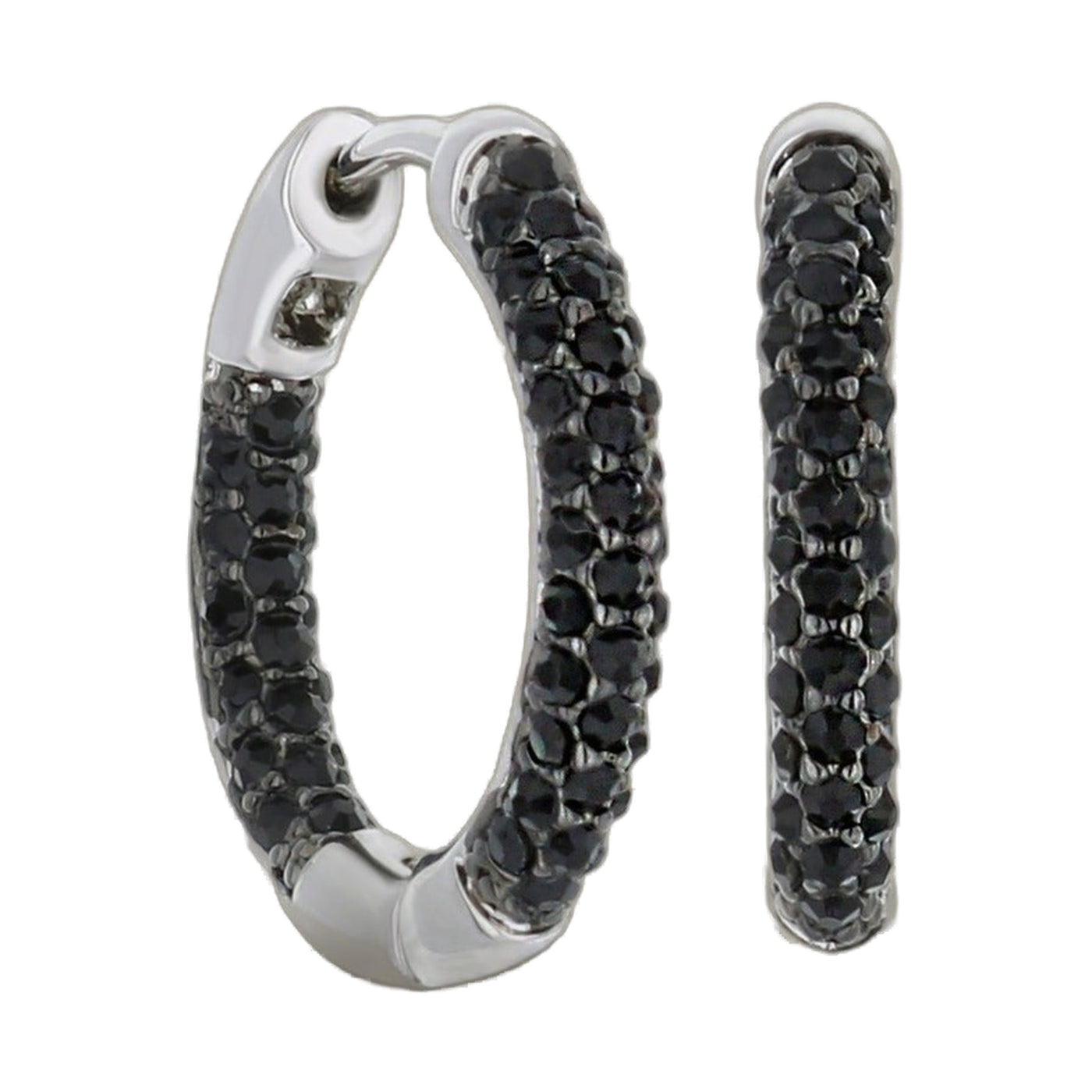 Pave Hoop Earrings