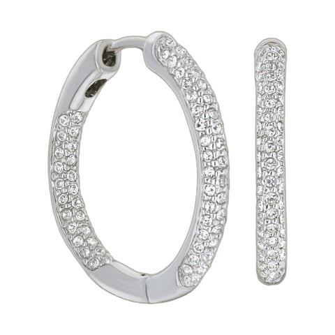 Pave Hoop Earrings