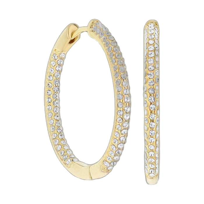 Pave Hoop Earrings